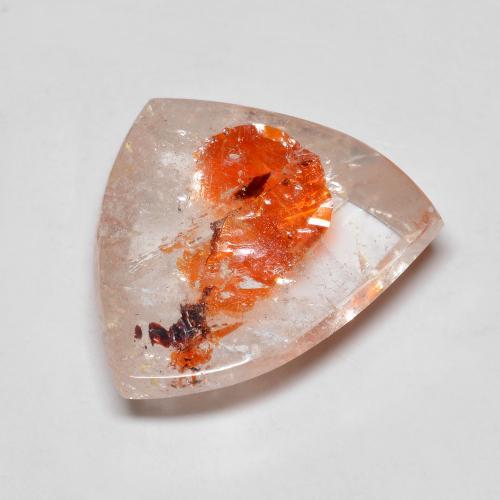 13.35캐럿 천연 멀티컬러 마카사이트 포함 쿼츠, 멋진 모양, 18.8×16.2 mm, 투명한