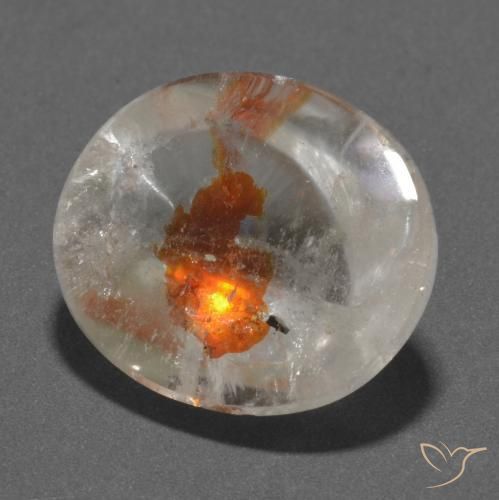 19.66ct 자연스러운 다색 마르카사이트가 함유된 석영, 타원형, 투명한