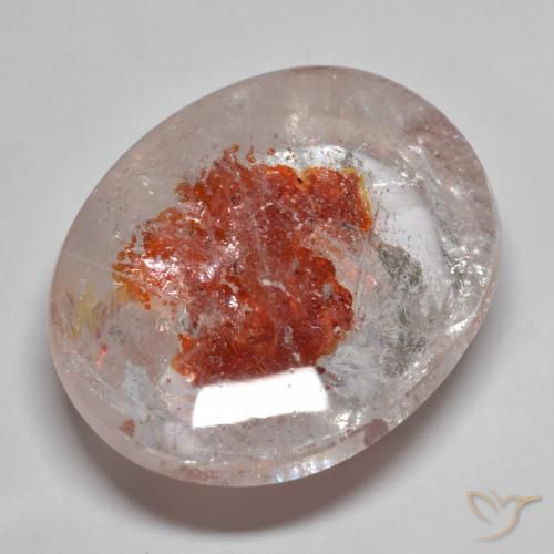 44.02ct 자연스러운 다색 마르카사이트가 함유된 석영, 타원형, 투명한