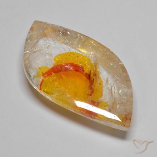 26.91ct 자연스러운 다색 마르카사이트가 함유된 석영, 팬시한, 투명한