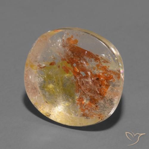 11.47ct 자연스러운 다색 마르카사이트가 함유된 석영, 방석, 투명한
