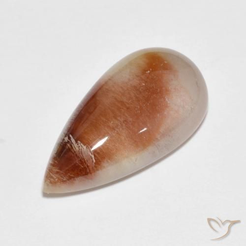 10.35ct 자연스러운 다색 마르카사이트가 함유된 석영, 배 모양, 투명한