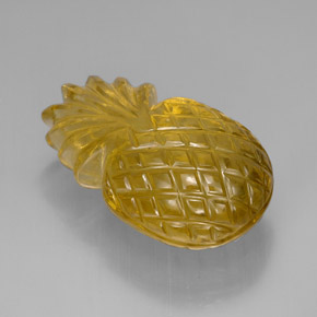 66.64캐럿 천연 레몬 쿼츠, 투명한, 34.6×20.2 mm, 투명/반투명