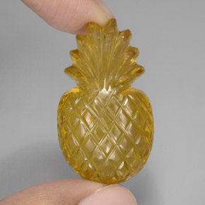66.64캐럿 천연 레몬 쿼츠, 투명한, 34.6×20.2 mm, 투명/반투명