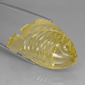 80.06캐럿 천연 레몬 쿼츠, 투명한, 40.4×25 mm, 투명/반투명