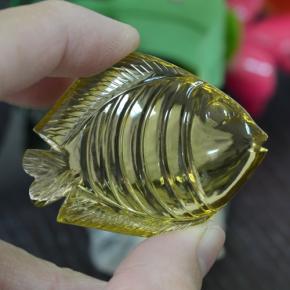 105.35캐럿 천연 레몬 쿼츠, 멋진 모양, 44.6×34.6 mm, 투명한