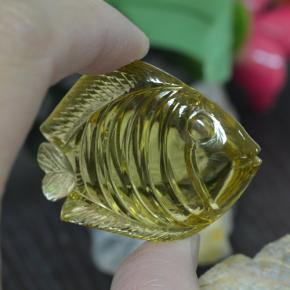 105.35캐럿 천연 레몬 쿼츠, 멋진 모양, 44.6×34.6 mm, 투명한