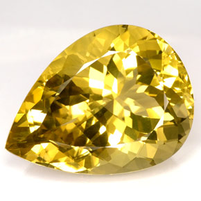126.30캐럿 천연 레몬 쿼츠, 배 모양, 41×30.8 mm, IF