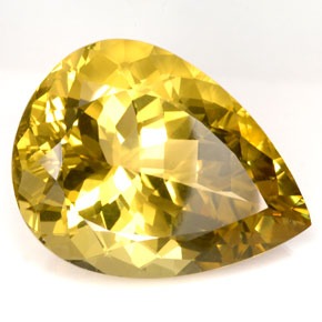 126.30캐럿 천연 레몬 쿼츠, 배 모양, 41×30.8 mm, IF