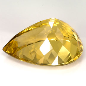 126.30캐럿 천연 레몬 쿼츠, 배 모양, 41×30.8 mm, IF