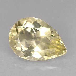 3.36캐럿 천연 레몬 쿼츠, 배 모양, 12.9×9.1 mm, VVS