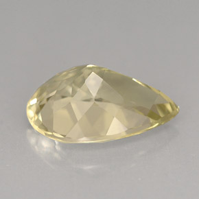 3.36캐럿 천연 레몬 쿼츠, 배 모양, 12.9×9.1 mm, VVS