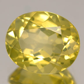 3.61캐럿 천연 레몬 쿼츠, 타원형 컷, 11.1×9.2 mm, VVS-VS