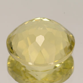 5.16캐럿 천연 레몬 쿼츠, 라운드 컷, 11.81 mm, VVS