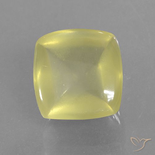 8.86ct 자연스러운 연노랑 석영, 방석, 투명한