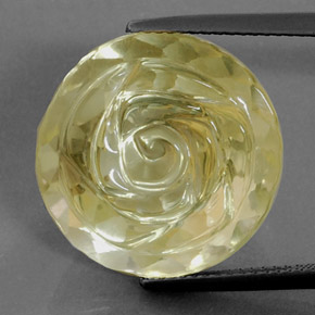 21.03캐럿 천연 레몬 쿼츠, 투명한, 18.3×13.4 mm, 투명/반투명