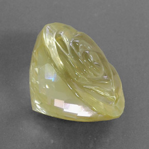 21.03캐럿 천연 레몬 쿼츠, 투명한, 18.3×13.4 mm, 투명/반투명