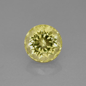 2.22캐럿 천연 레몬 쿼츠, 라운드 컷, 8.02 mm, VVS