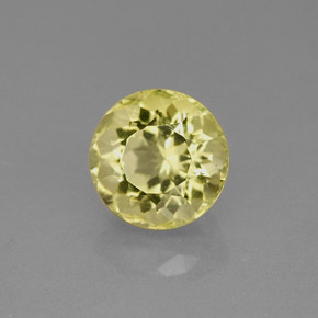 2.22캐럿 천연 레몬 쿼츠, 라운드 컷, 8.02 mm, VVS