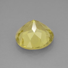5.36캐럿 천연 레몬 쿼츠, 라운드 컷, 11.71 mm, VVS-VS