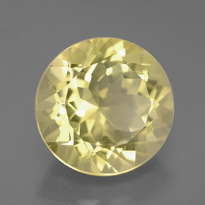 5.94캐럿 천연 레몬 쿼츠, 라운드 컷, 12.03 mm, VVS