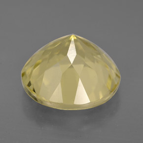 5.94캐럿 천연 레몬 쿼츠, 라운드 컷, 12.03 mm, VVS