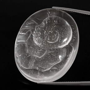 64.11캐럿 천연 화이트 쿼츠, 멋진 모양, 33.3×27.6 mm, 투명한
