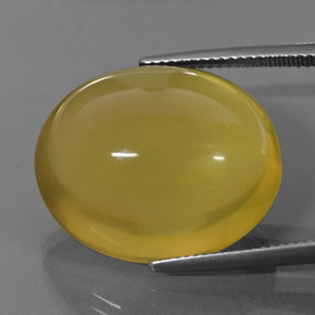 36.73캐럿 천연 레몬 쿼츠, 타원형 컷, 22.7×18.6 mm, 투명한