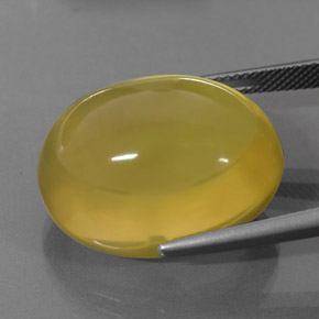 36.73캐럿 천연 레몬 쿼츠, 타원형 컷, 22.7×18.6 mm, 투명한
