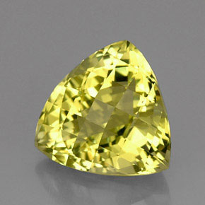 19.34캐럿 천연 레몬 쿼츠, 트릴리언, 18.3×17.9 mm, VVS