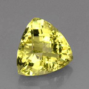 19.34캐럿 천연 레몬 쿼츠, 트릴리언, 18.3×17.9 mm, VVS