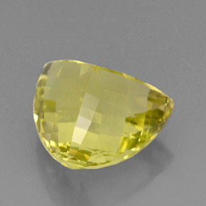 19.34캐럿 천연 레몬 쿼츠, 트릴리언, 18.3×17.9 mm, VVS