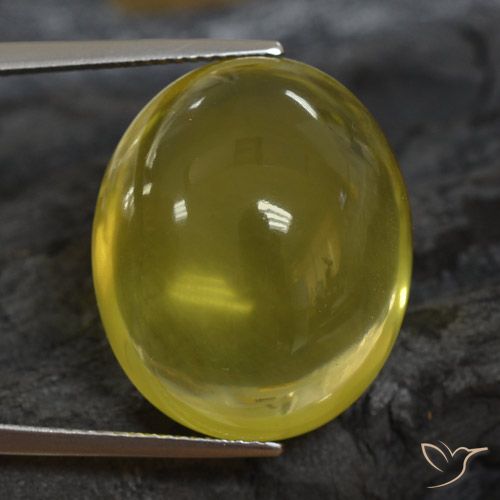 33.52ct 자연스러운 연노랑 석영, 타원형, 투명한