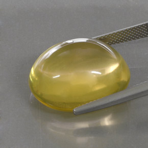 28.90캐럿 천연 레몬 쿼츠, 투명한, 20.9×17.7 mm, 투명/반투명