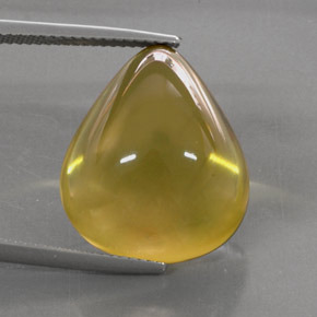 22.07캐럿 천연 레몬 쿼츠, 배 모양, 19.2×16.4 mm, 투명한