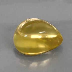 22.07캐럿 천연 레몬 쿼츠, 배 모양, 19.2×16.4 mm, 투명한