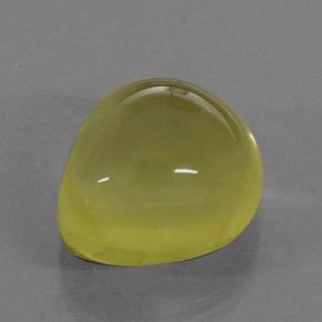 17.87캐럿 천연 레몬 쿼츠, 배 모양, 16.7×15.1 mm, 투명한
