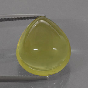 17.87캐럿 천연 레몬 쿼츠, 배 모양, 16.7×15.1 mm, 투명한