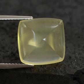 8.05캐럿 천연 옅은 노랑 쿼츠, 쿠션 컷, 12.9×12.7 mm, 투명한