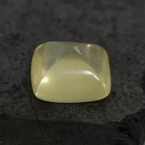 8.05캐럿 천연 옅은 노랑 쿼츠, 쿠션 컷, 12.9×12.7 mm, 투명한