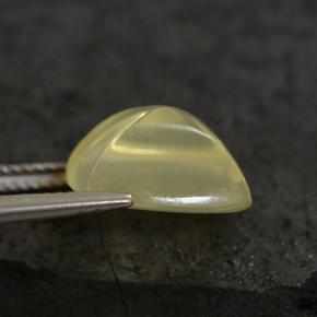 8.05캐럿 천연 옅은 노랑 쿼츠, 쿠션 컷, 12.9×12.7 mm, 투명한