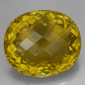 170.90캐럿 천연 레몬 쿼츠, 타원형 컷, 38.5×33.5 mm, VVS