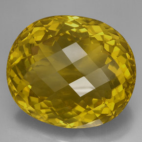 170.90캐럿 천연 레몬 쿼츠, 타원형 컷, 38.5×33.5 mm, VVS