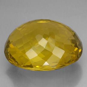 170.90캐럿 천연 레몬 쿼츠, 타원형 컷, 38.5×33.5 mm, VVS