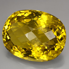 223.80캐럿 천연 레몬 쿼츠, 타원형 컷, 45×35.1 mm, VVS-VS