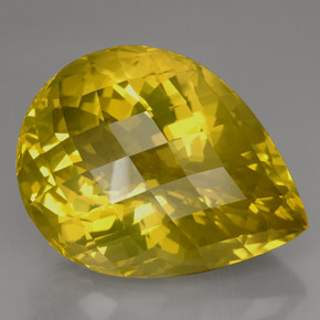 145.55캐럿 천연 레몬 쿼츠, 배 모양, 40.8×31.3 mm, IF