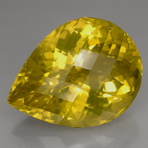 145.55캐럿 천연 레몬 쿼츠, 배 모양, 40.8×31.3 mm, IF
