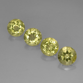 캐럿 천연 레몬 쿼츠 보석, 라운드 컷, 9.00 mm, VVS-VS
