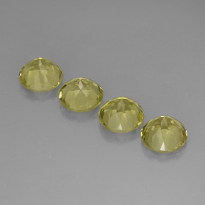 캐럿 천연 레몬 쿼츠 보석, 라운드 컷, 9.00 mm, VVS-VS