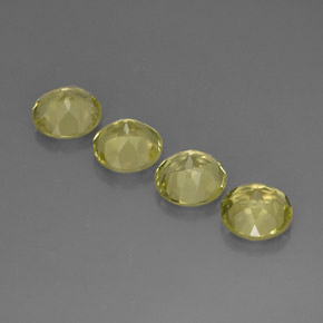 캐럿 천연 레몬 쿼츠 보석, 라운드 컷, 9.03 mm, VVS-VS